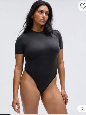 Lululemon Wundermost Ultra-Soft Nulu Short-Sleeve Crew Thong Bodysuit